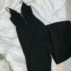 Black and lace jump suit